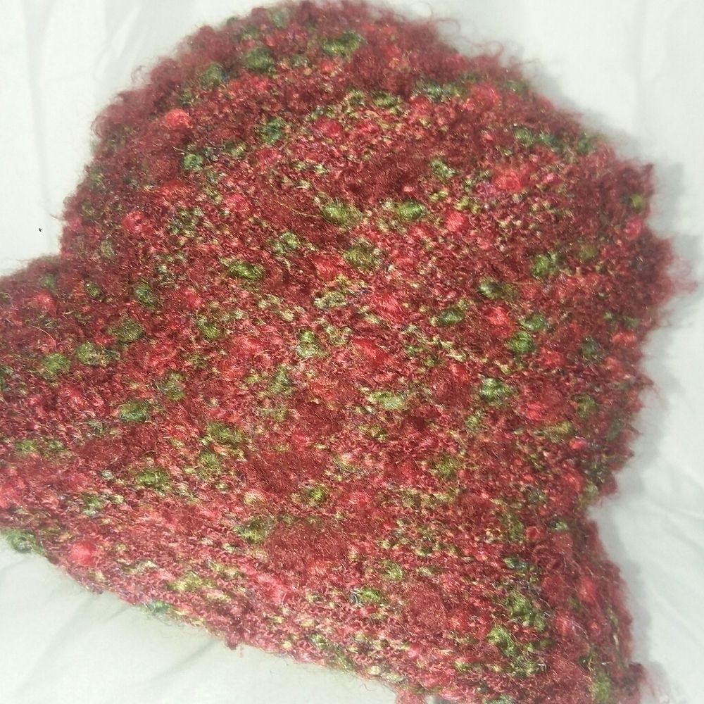 Vintage hand-made Vienna maroon Austrian hat cap